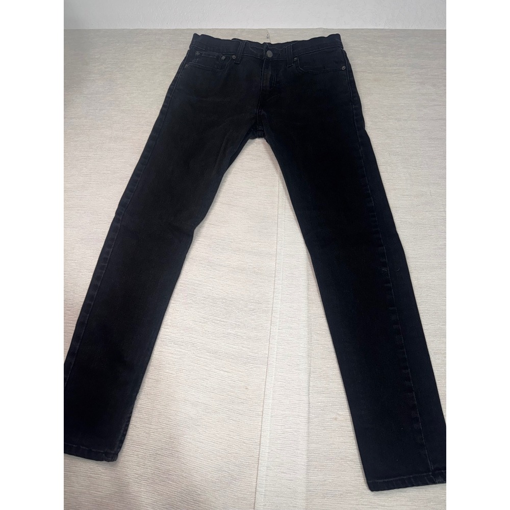 Levis 512 Slim Taper Jeans Mens 29x30 Black Denim Pants 512-0000